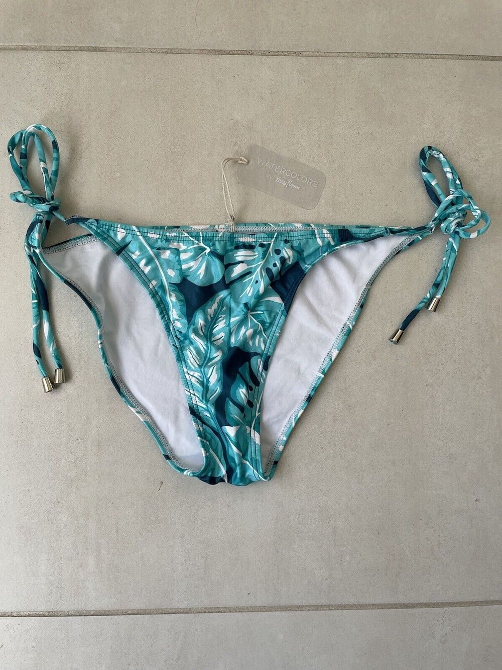 Kenny Flowers Swim String Bikini Bottom Floral Wailea Swimwear NWT